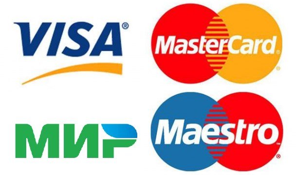 Платежные системы Visa, MasterCard, Maestro, МИР